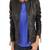 Women's genuine lambskin black leather jacket motorcycle biker jacket-c013