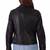 Women's genuine lambskin black leather jacket motorcycle classic jacket-c014