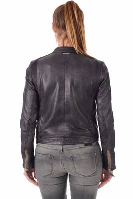 women's black lambskin leather biker jacket classic moto zip style superior 2