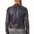 Women's genuine lambskin black leather jacket motorcycle classic jacket-c016