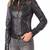 Women's genuine lambskin black leather jacket motorcycle classic jacket-c017