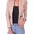 Women's genuine lambskin pink  leather jacket motorcycle classic jacket-c018