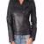 Womens genuine lambskin leather motorcycle slim fit designer ladies biker jacket-c022