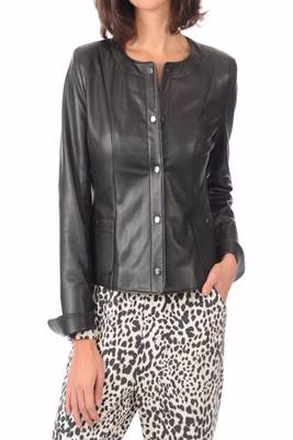 women's genuine lambskin leather biker jacket classic moto zip style elegant 1