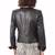 Womens genuine lambskin leather motorcycle slim fit designer ladies biker jacket-c025