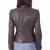 Womens genuine lambskin black leather motorcycle slim fit ladies biker jacket-c027