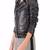 Womens genuine lambskin black leather motorcycle slim fit ladies biker jacket-c32