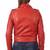 Womens genuine lambskin red leather motorcycle slim fit ladies biker jacket-c34