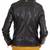 Womens genuine lambskin black leather motorcycle slim fit ladies biker jacket-c35