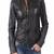 Womens genuine lambskin black leather motorcycle slim fit ladies biker jacket-c36