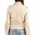 Womens genuine lambskin cream  leather motorcycle slim fit ladies biker jacket-c37