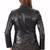 Womens genuine lambskin black leather motorcycle slim fit ladies biker jacket-c44