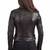 Womens genuine lambskin black leather motorcycle slim fit ladies biker jacket-c46