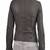 Womens genuine lambskin grey leather motorcycle slim fit ladies biker jacket-c48