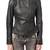 Womens genuine lambskin black leather motorcycle slim fit ladies biker jacket-c50
