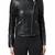 Womens genuine lambskin black leather motorcycle slim fit ladies biker jacket-c53
