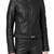 Womens genuine lambskin black leather motorcycle slim fit quilted biker jacket-c56