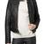Womens genuine lambskin black leather motorcycle slim fit quilted biker jacket-c56