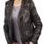 Womens genuine lambskin black leather motorcycle slim fit ladies biker jacket-c58