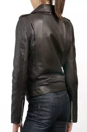 women's black lambskin leather biker jacket classic moto zip style ultimate