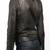 Womens genuine lambskin black leather motorcycle slim fit ladies biker jacket-c58