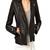 Womens genuine lambskin black leather motorcycle slim fit ladies biker jacket-c59