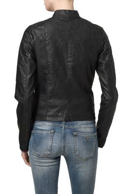 women's black lambskin leather biker jacket classic moto zip style premium modern 2