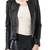 Womens genuine lambskin black leather motorcycle slim fit ladies biker jacket-c67