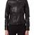 Womens genuine lambskin black leather motorcycle slim fit ladies biker jacket-c68