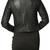 Womens genuine lambskin black leather motorcycle slim fit ladies biker jacket-c69