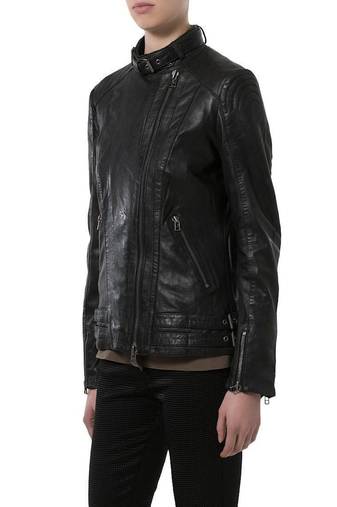 women's black lambskin leather biker jacket classic moto zip style premium sophisticated