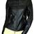 Womens genuine lambskin black leather motorcycle slim fit ladies biker jacket-c71