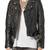 Women’s genuine lambskin black  leather biker jacket slim fit designer motorcycle-c73