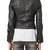 Women’s genuine lambskin black  leather biker jacket slim fit designer motorcycle-c73