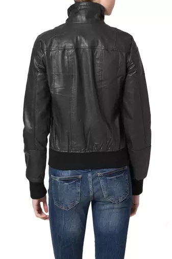 women's black napa leather biker jacket classic moto zip style premium fine