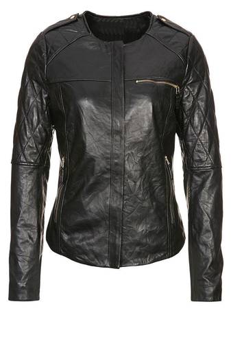 Women black 100% lambskin leather jacket biker motorcycle napa leather jacket-80
