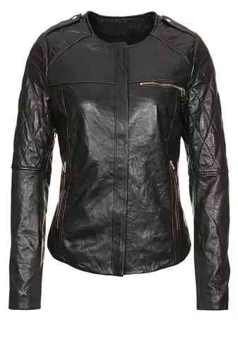 Women black 100% lambskin leather jacket biker motorcycle napa leather jacket-80