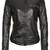 Women black 100% lambskin leather jacket biker motorcycle napa leather jacket-80