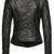 Women black 100% lambskin leather jacket biker motorcycle napa leather jacket-80