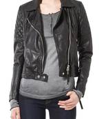 women's black napa leather biker jacket classic moto zip style premium ultimate