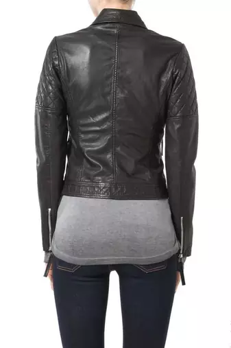 women's black napa leather biker jacket classic moto zip style premium ultimate