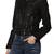 Women black 100% lambskin black leather jacket biker motorcycle napa leather jacket-82