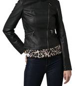 women's black napa leather biker jacket classic moto zip style exclusive exclusive