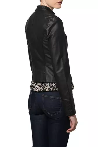 women's black napa leather biker jacket classic moto zip style exclusive exclusive
