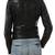 Women black 100% lambskin black leather jacket biker motorcycle napa leather jacket-88
