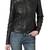 Women black 100% lambskin black leather jacket biker motorcycle napa leather jacket-91