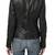 Women black 100% lambskin black leather jacket biker motorcycle napa leather jacket-91