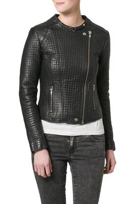 women's black napa leather biker jacket classic moto zip style exclusive superior 1