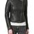 Women black 100% lambskin black leather jacket biker motorcycle napa leather jacket-92