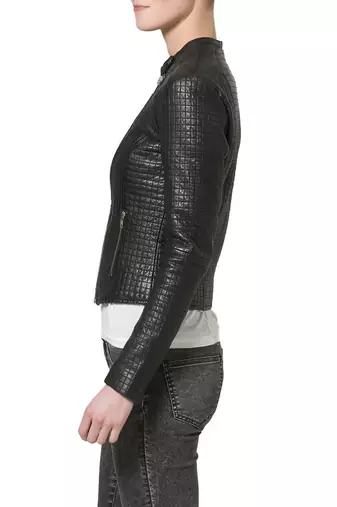 women's black napa leather biker jacket classic moto zip style exclusive superior